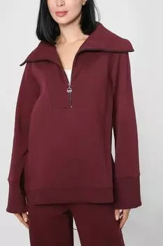 Свитшот с воротником на молнии QUO