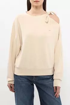 Свитшот с вырезом на плече и бантом BOSS