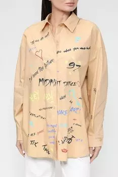 Свободная рубашка с текстовым принтом Twist