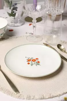 Тарелка десертная фарфоровая с принтом Botanika 21maison