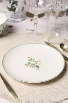 Тарелка десертная фарфоровая с принтом Botanika 21maison