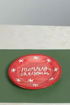 Тарелка десертная фарфоровая с принтом Handpainted COINCASA