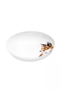 Тарелка для пасты фарфоровая с принтом Забавная фауна Лиса Royal Worcester