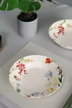 Тарелка фаянсовая глубокая с принтом Spring Floral Grace By Tudor England
