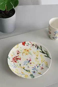 Тарелка фаянсовая с принтом Spring Floral Grace By Tudor England