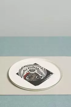 Тарелка фарфоровая с принтом Funky Porland