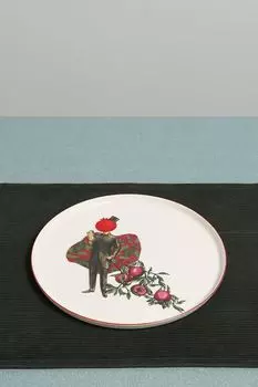 Тарелка фарфоровая с принтом Funky Porland