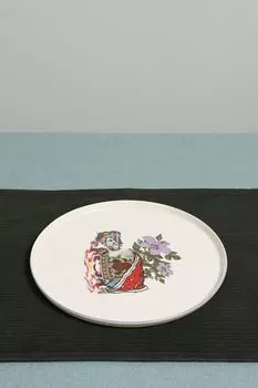 Тарелка фарфоровая с принтом Funky Porland