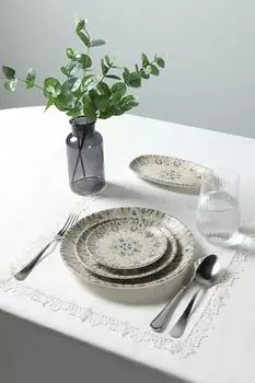 Тарелка фарфоровая с принтом Prisma Pioli