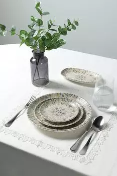 Тарелка фарфоровая с принтом Prisma Pioli