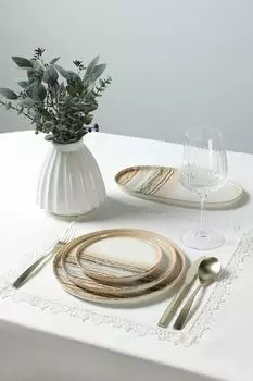 Тарелка фарфоровая с принтом Terra Pioli