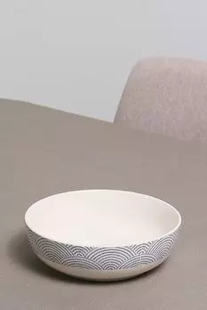 Тарелка фарфоровая суповая с принтом Orientale Tognana