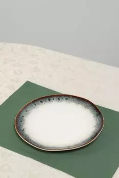 Тарелка обеденная фарфоровая с принтом Nuances Easy Life