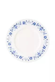 Тарелка обеденная фарфоровая с принтом Шарм Объединение «Гжель»