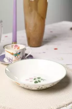 Тарелка фарфоровая с принтом Botanika 21maison