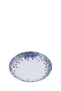 Тарелка суповая фарфоровая с принтом Mosaico Blu COINCASA