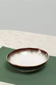 Тарелка суповая фарфоровая с принтом Nuances Easy Life