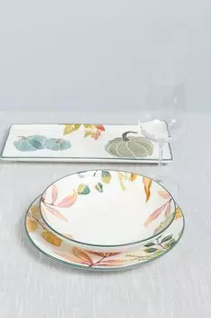 Тарелка суповая керамическая Leaves COINCASA