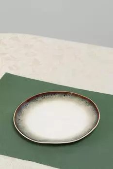 Тарелка закусочная с принтом фарфоровая Nuances Easy Life