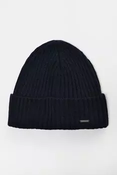 Темно-синяя шапка в мелкий рубчик Canoe