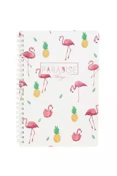 Тетрадь с принтом ананасы «Pink Flamingo» Kawaii Factory