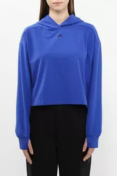 Худи хлопковое укороченное Adidas