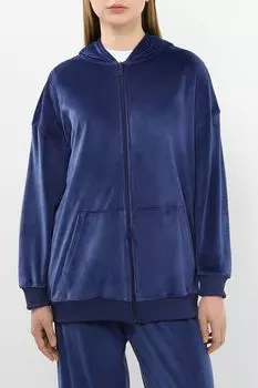 Толстовка бархатная на молнии с капюшоном BELUCCI