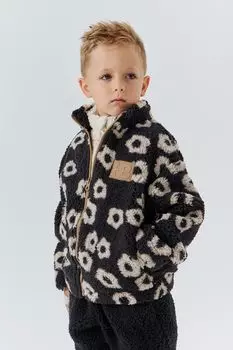 Толстовка флисовая на молнии с принтом Happy Baby