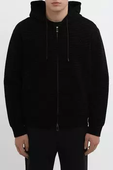 Толстовка хлопковая на молнии EMPORIO ARMANI