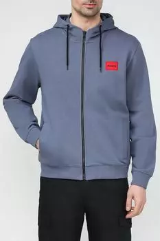 Толстовка хлопковая на молнии HUGO