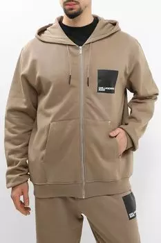 Толстовка хлопковая на молнии Karl Lagerfeld Jeans