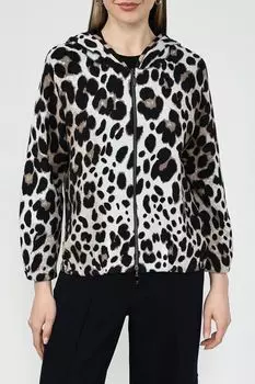 Толстовка хлопковая на молнии с анималистичным принтом Monari