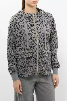 Толстовка хлопковая на молнии с капюшоном Auranna