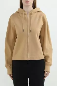 Толстовка хлопковая на молнии с капюшоном Calvin Klein