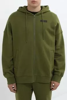 Толстовка хлопковая на молнии с капюшоном COLORPLAY