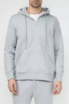 Толстовка хлопковая на молнии с капюшоном MARCO DI RADI