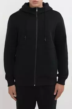 Толстовка хлопковая на молнии с капюшоном MARCO DI RADI