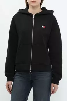 Толстовка хлопковая на молнии с капюшоном Tommy Jeans