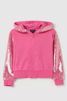 Толстовка хлопковая на молнии с пайетками OVS