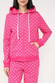 Толстовка хлопковая на молнии с принтом BELUCCI