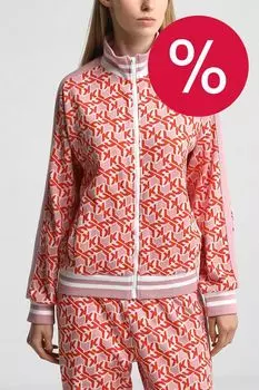 Толстовка хлопковая на молнии с принтом Karl Lagerfeld Jeans