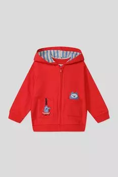 Толстовка хлопковая на молнии с принтом Mayoral