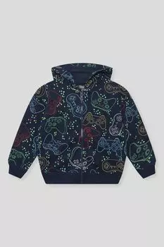 Толстовка хлопковая на молнии с принтом OVS