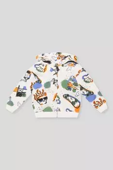 Толстовка хлопковая на молнии с принтом OVS