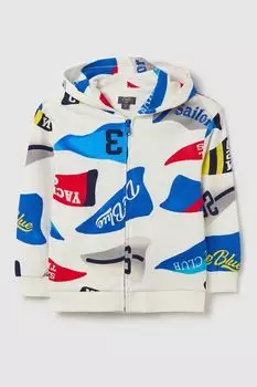 Толстовка хлопковая на молнии с принтом OVS