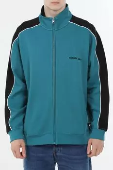 Толстовка хлопковая на молнии с высоким воротником Tommy Jeans