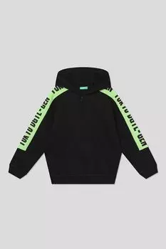 Толстовка хлопковая с капюшоном Benetton