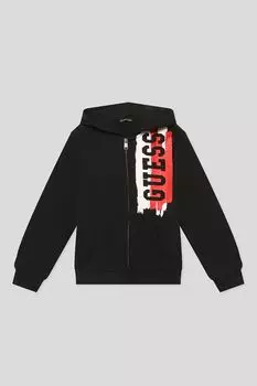 Толстовка хлопковая с капюшоном и принтом Guess