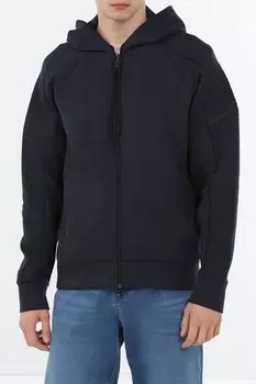 Толстовка хлопковая с капюшоном на молнии BOSS