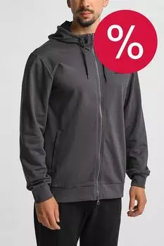 Толстовка хлопковая с капюшоном на молнии Ea7